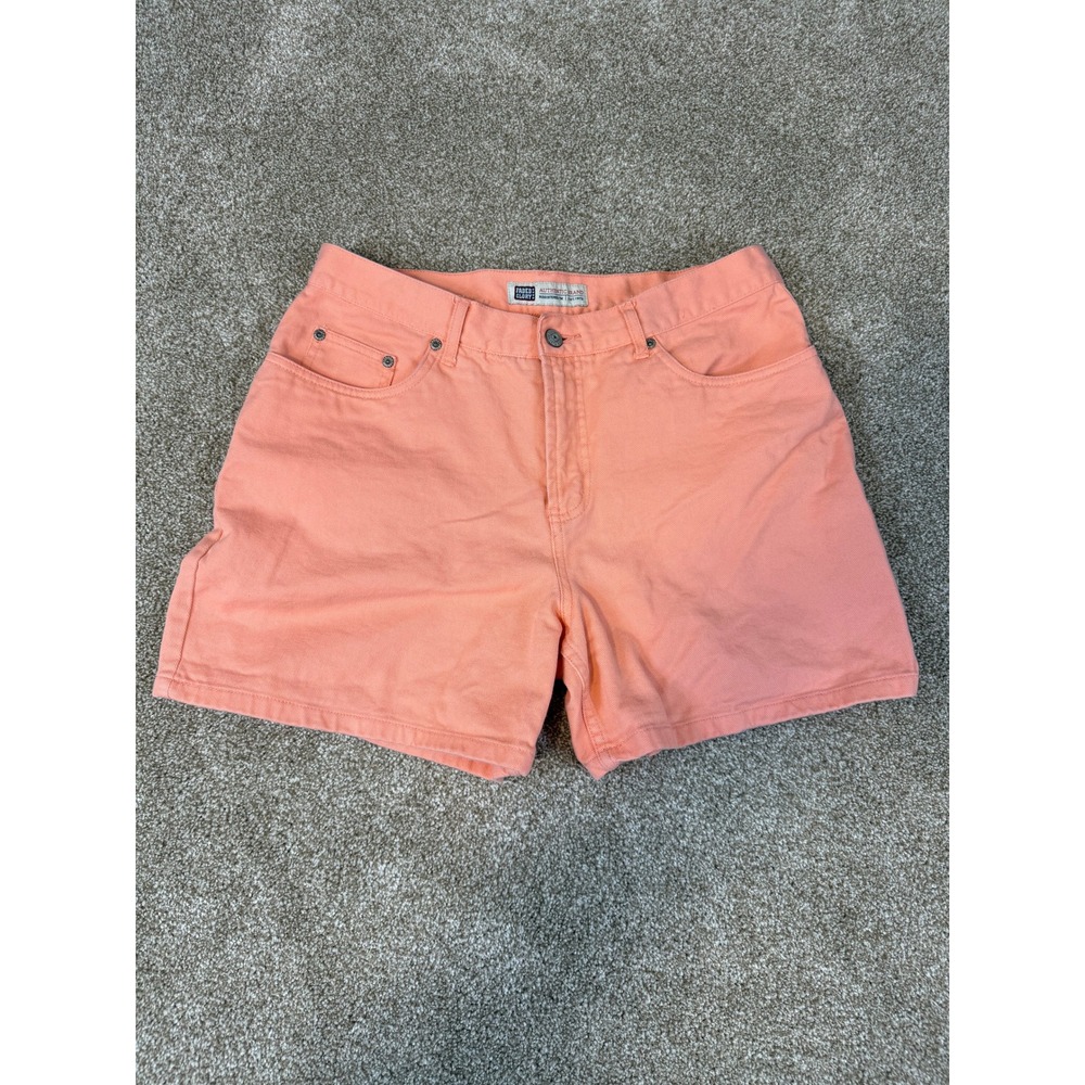Faded Glory Womens Ginger Glow‎ Peach Cotton Denim Shorts Size 12 FG17189B
